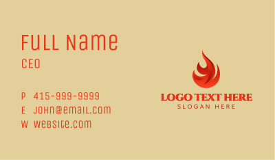 Burning Fire Symbol Business Card Image Preview