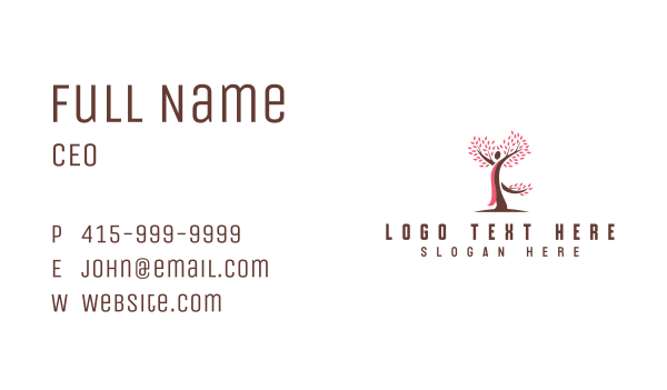 Woman Tree Wellness Business Card Design Image Preview