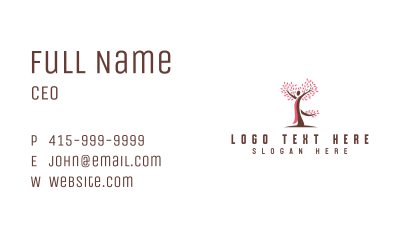 Woman Tree Wellness Business Card Image Preview