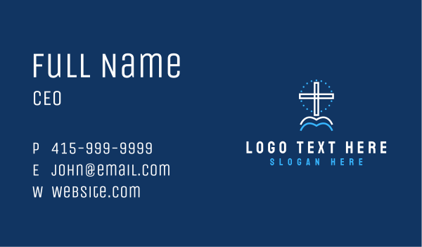 Religious Crucifix Shrine Business Card Design Image Preview