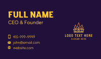 Red Geometric Crown Business Card Image Preview