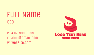 Red Poop Business Card Image Preview