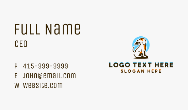 Dog Pet Frisbee Business Card Design Image Preview