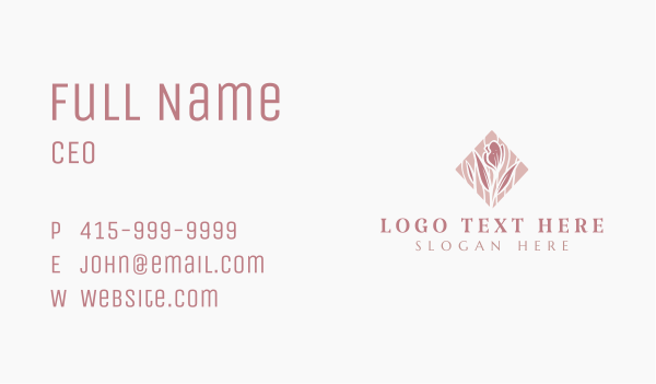 Natural Floral Wellness Business Card Design Image Preview
