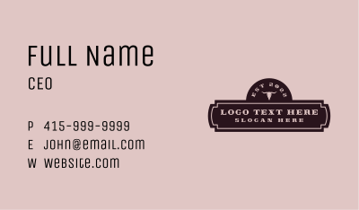 Western Rodeo Signage  Business Card Image Preview