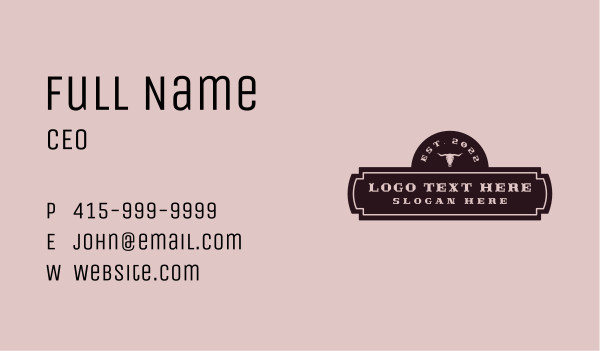 Western Rodeo Signage  Business Card Design Image Preview