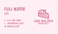 Pink Cake Slice  Business Card Image Preview