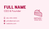 Pink Cake Slice  Business Card Image Preview