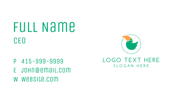 Toucan Children Daycare  Business Card Design Image Preview