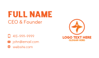 Orange Shooting Star Badge Business Card Image Preview