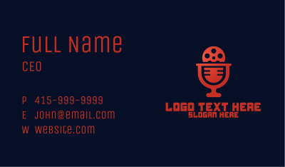 Microphone Film Video Podcast Business Card