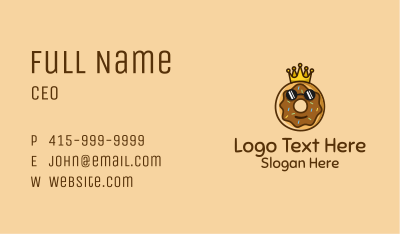 Cool Donut King Business Card Image Preview