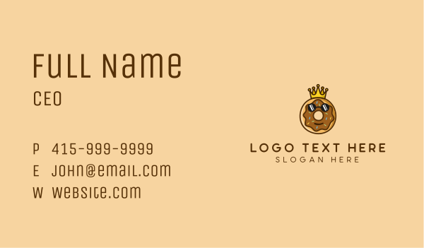 Cool Donut King Business Card Design Image Preview