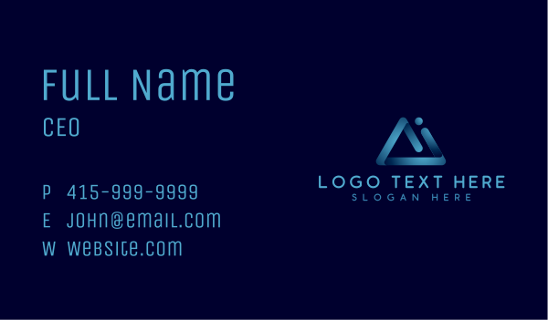 Modern Tech Letter AI Business Card Design Image Preview