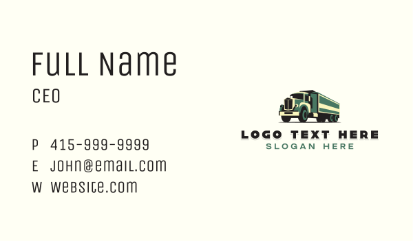 Haulage Transport Truck Business Card Design Image Preview