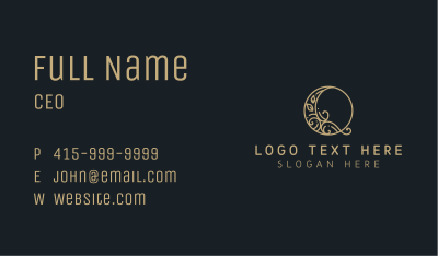 Elegant Decorative Letter Q Business Card Image Preview