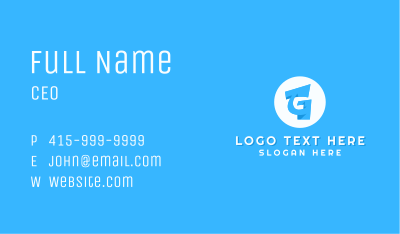 Blue Letter G Business Card Image Preview