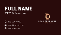 Luxury Letter D Business Business Card Design