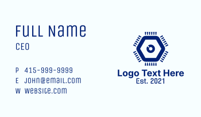 Tech Lens Microchip Business Card Image Preview