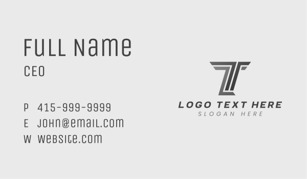 Logistics Transport Letter T Business Card Design Image Preview