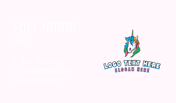 Pride Mythical Unicorn  Business Card Design Image Preview