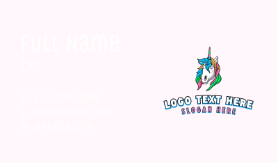 Pride Mythical Unicorn  Business Card Image Preview