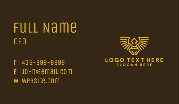 Native Bird Man Symbol Business Card Design Image Preview