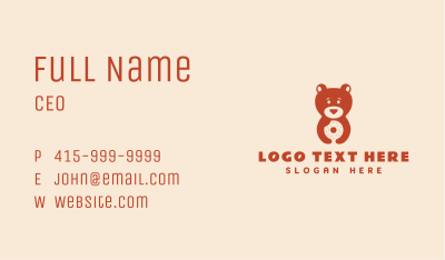 Cute Bear Donut Business Card Image Preview