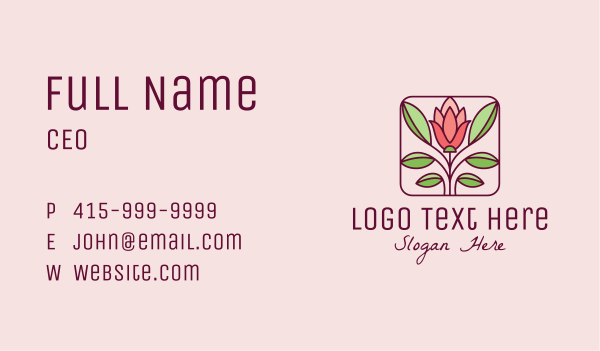 Elegant Flower Garden Business Card Design Image Preview