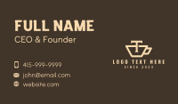 Teacup Letter T Business Card Image Preview