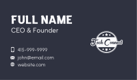 White Circle Star Business Business Card Image Preview