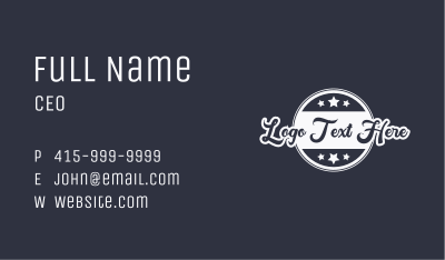 White Circle Star Business Business Card Image Preview