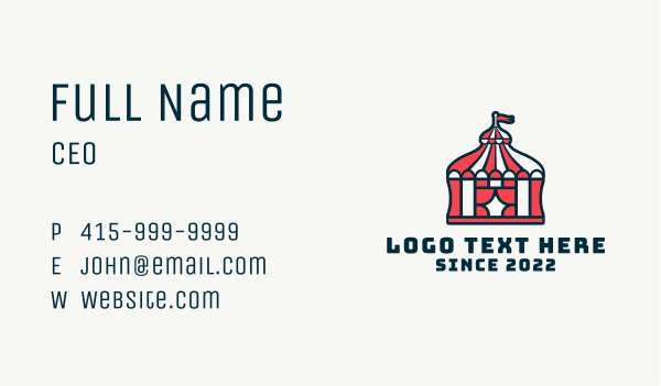 Circus Tent Playhouse Business Card Design Image Preview