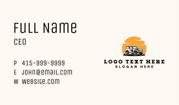 Outdoor Car Vehicle Business Card Design Image Preview