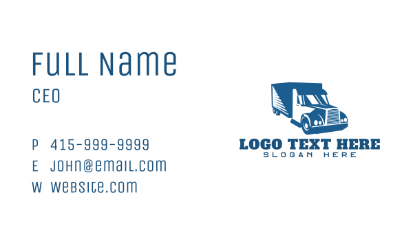 Blue Truck Movers Business Card Design Image Preview