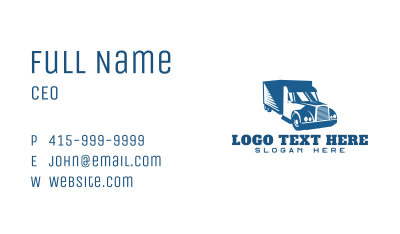 Blue Truck Movers Business Card Image Preview