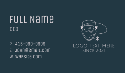 Minimalist Welding Mask Business Card Image Preview