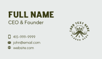 Barber Mustache Scissors Business Card Preview