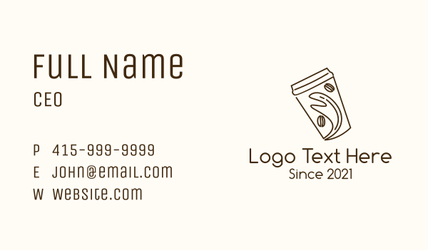 Coffee Bean Drink Business Card Design Image Preview
