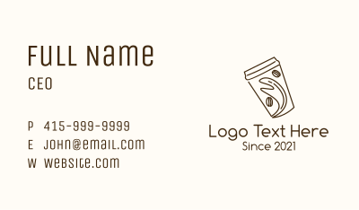 Coffee Bean Drink Business Card Image Preview