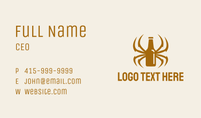 Spider Legs Bottle Business Card Image Preview