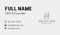 Line Geometric Letter H Business Card Preview