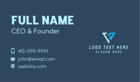 Triangular Letter F Business Card Image Preview