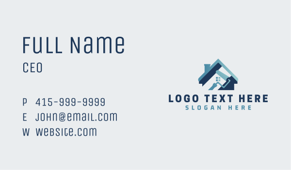 Paint Roller Home Business Card Design Image Preview
