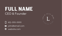 Luxury Fashion Lettermark Business Card Image Preview