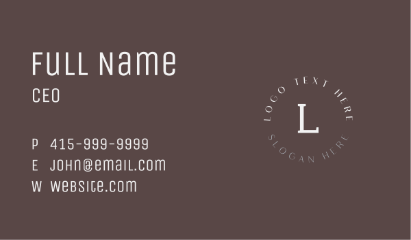 Luxury Fashion Lettermark Business Card Design Image Preview