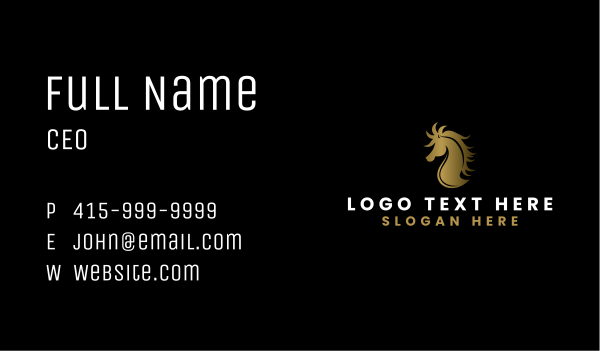 Stallion Horse Animal Business Card Design Image Preview