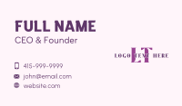 Purple Fashion Letter Business Card Image Preview