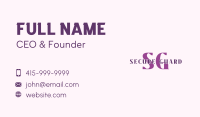 Purple Fashion Letter Business Card Image Preview