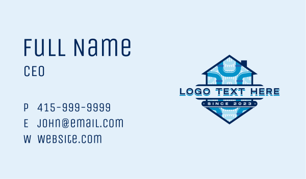 House Pipe Plumber Business Card Design Image Preview